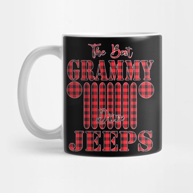 The Best Grammy Drive Jeeps Red Plaid Jeep Matching Pajama Family Buffalo Jeeps Lover by Nancie